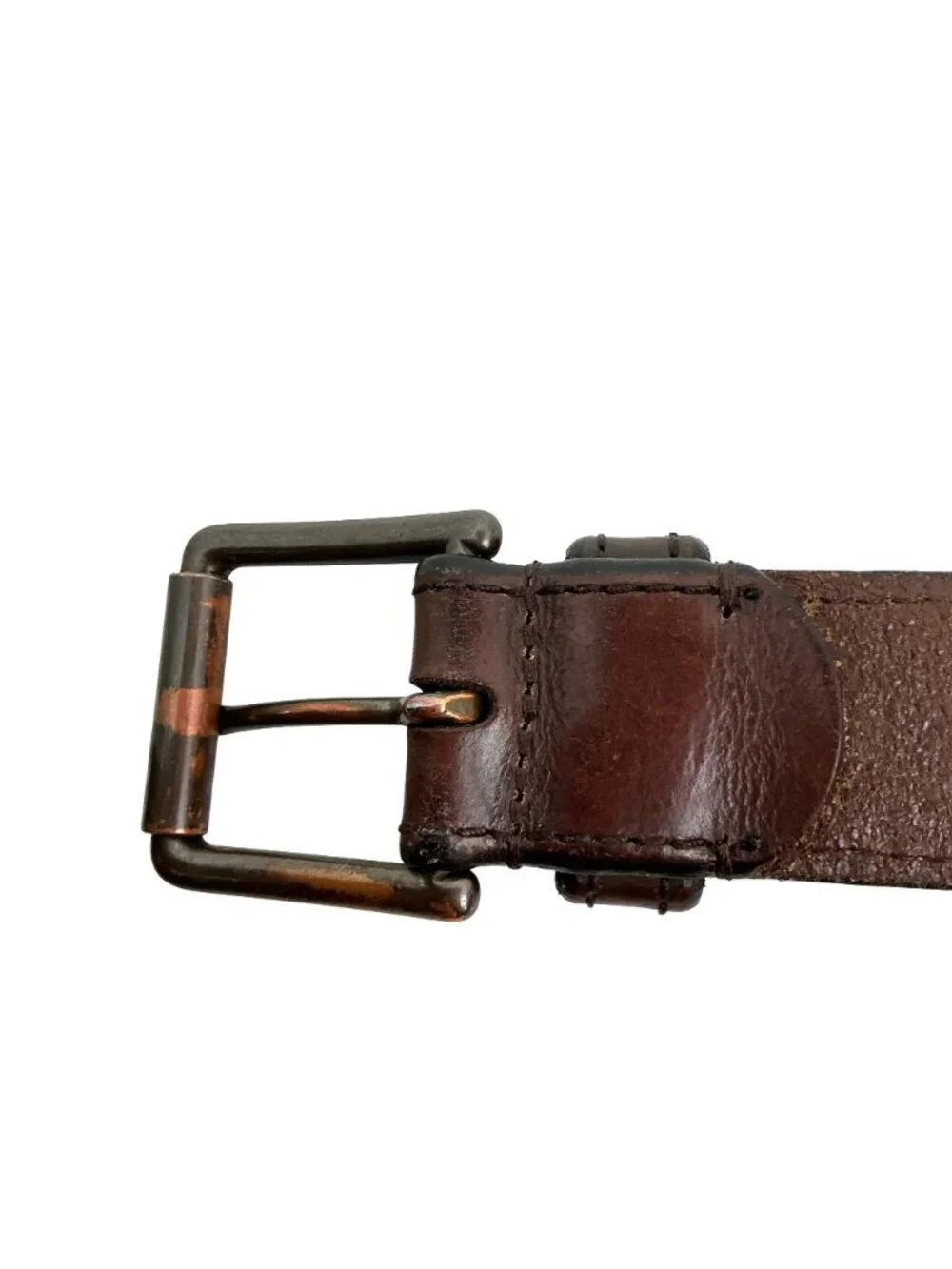 Vintage Levis Leather Work Belt Mens 34 Brown Distressed Look Classic Design